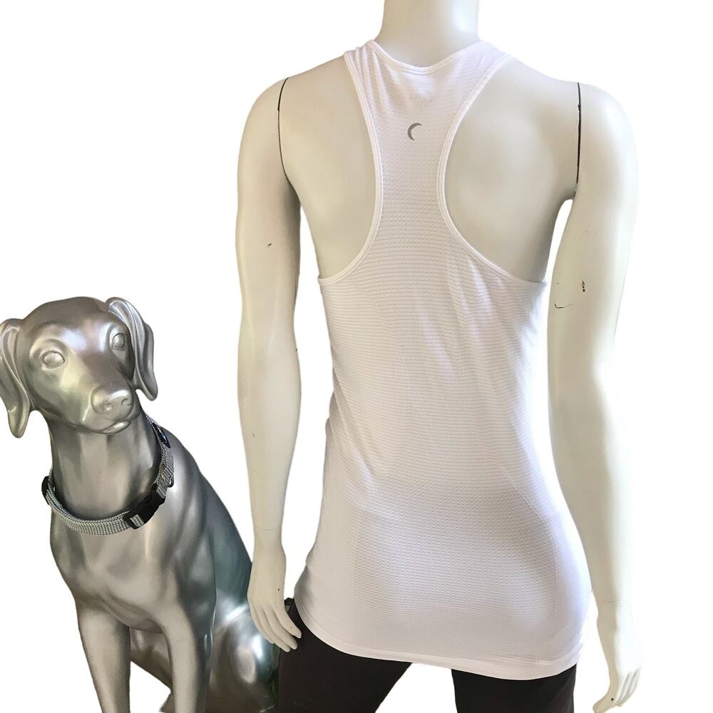 ZYIA Active Racerback White Long Tank Top Women’s Size Small